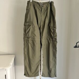 REI Men’s Convertible Nylon Cargo Hiking Pants to Shorts Dark Green, Large/30L